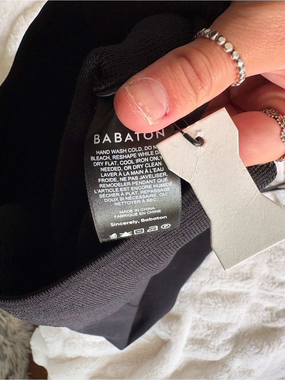 Babaton Black Square-Neck Mini Dress - Picture 5 of 6